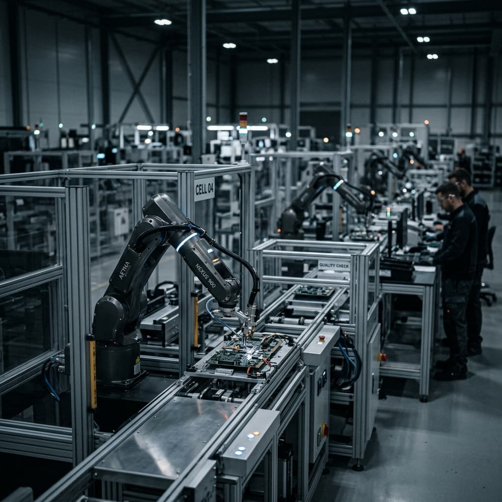 Modern production line background